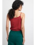 Camiseta de algodón burdeos Tedev Uni