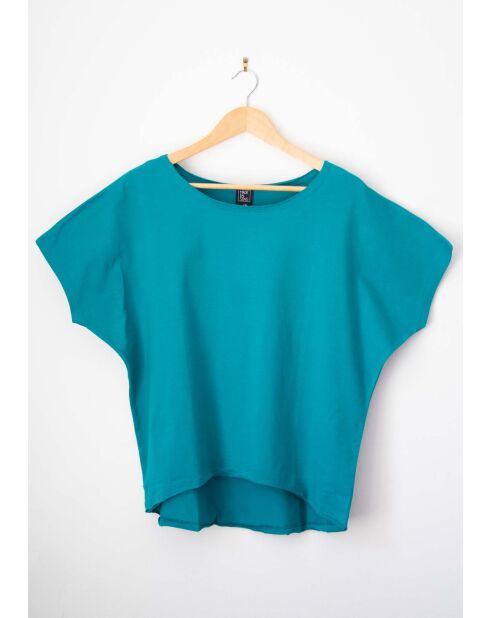 T-shirt en coton Tropi Uni petrole