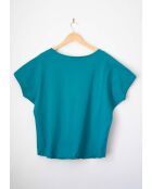 T-shirt en coton Tropi Uni petrole
