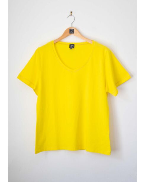 Gelbes Baumwoll-T-Shirt Teron Uni