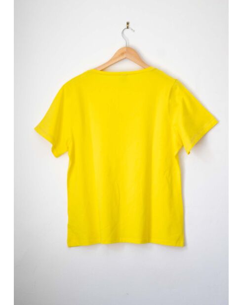 Gelbes Baumwoll-T-Shirt Teron Uni