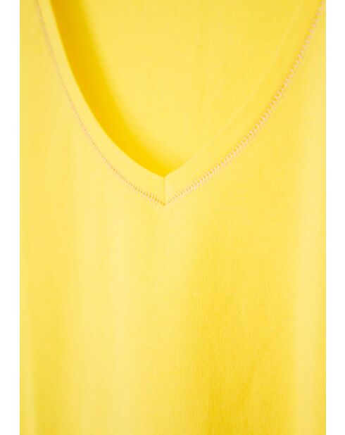 Gelbes Baumwoll-T-Shirt Teron Uni