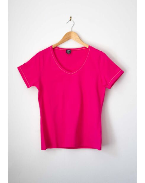 T-shirt en coton Teron Uni fuchsia