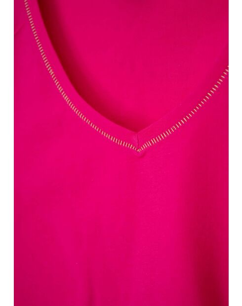T-shirt en coton Teron Uni fuchsia