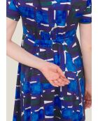 Recto Cairn blaues Baumwollkleid