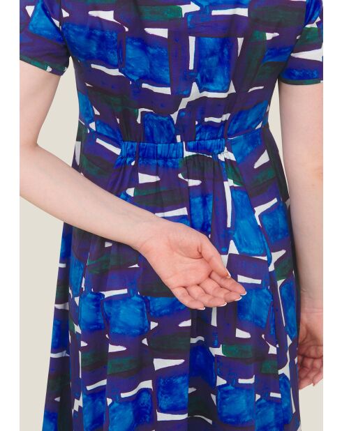 Recto Cairn blaues Baumwollkleid