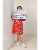 Robe en coton Rolo Ombres rouge