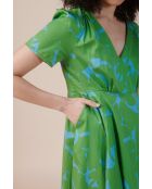 Grünes Baumwollkleid Recto Ombres