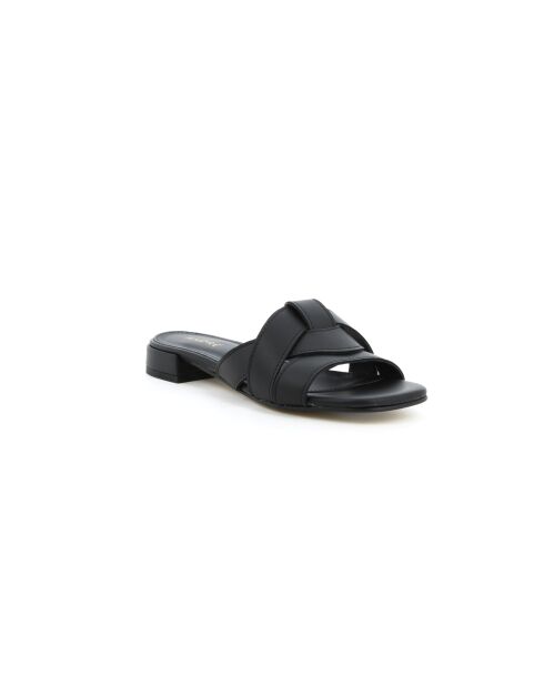Mules en cuir Luana 6 noires