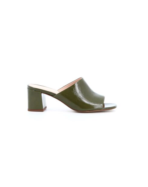 Mules Ziggy 6 aus khakifarbenem Leder
