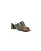 Mules Ziggy 6 aus khakifarbenem Leder