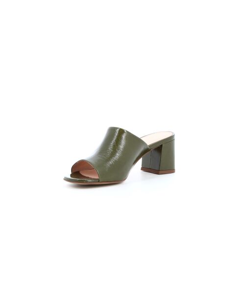 Mules Ziggy 6 aus khakifarbenem Leder
