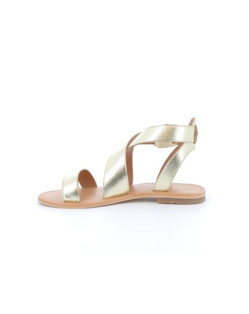 Goldfarbene Ledersandalen Rachel