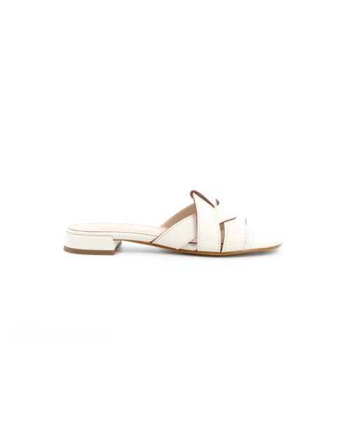 Luana 6 beige leren muiltjes