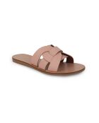 Mules Samoa rosa in pelle