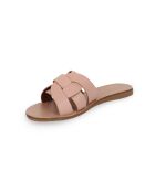 Mules Samoa rosa in pelle