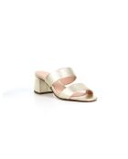Mules Melba 6 aus goldfarbenem Leder