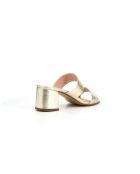 Mules Melba 6 aus goldfarbenem Leder