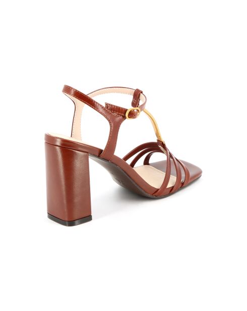 Sandales en cuir Prunelle camel