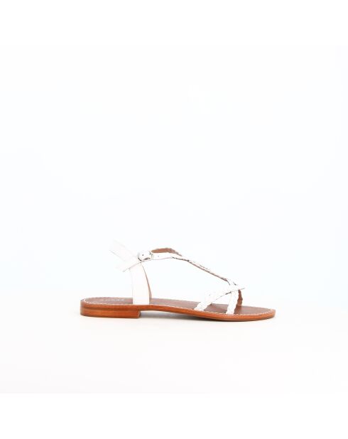 Sandales en cuir Ella 6 blanches