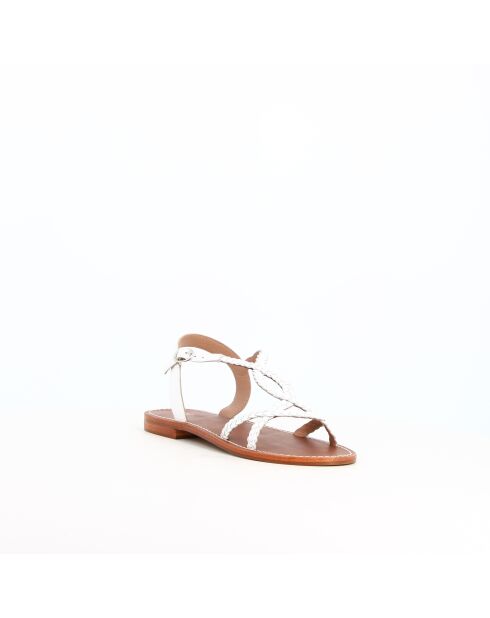 Sandales en cuir Ella 6 blanches
