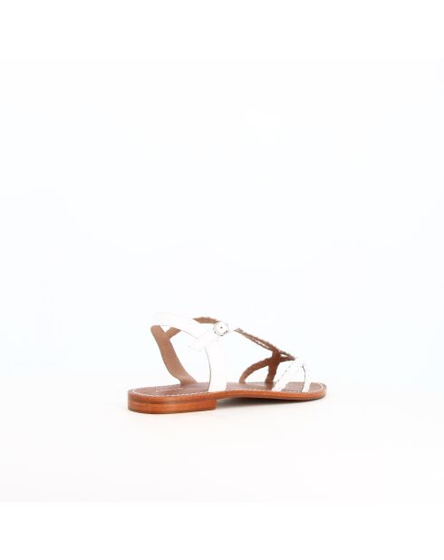 Sandales en cuir Ella 6 blanches
