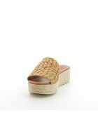 Mules de piel beige Rym