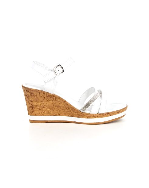 Sandales en cuir Alessa 6 blanches