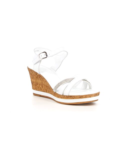 Sandales en cuir Alessa 6 blanches