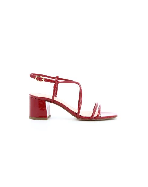 Sandales en cuir Kat 6 rouges