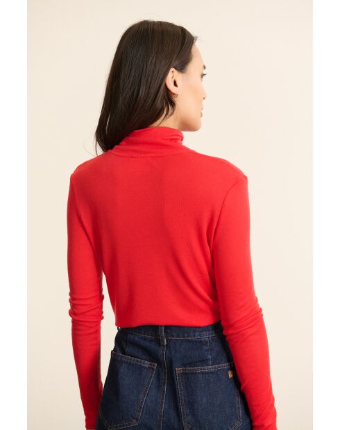 Tee-Shirt col montant manches longues Berne rouge