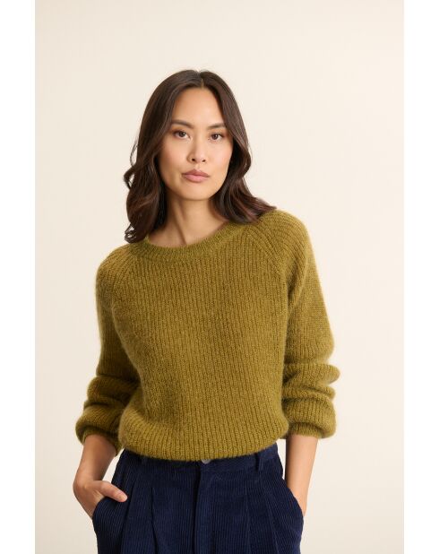 Pull Givre olive