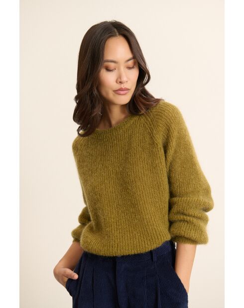 Pull Givre olive