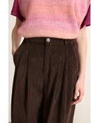 Braune Samthose Voltaire
