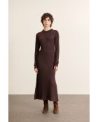Braunes Tipi-Strickkleid