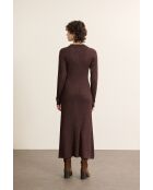 Braunes Tipi-Strickkleid