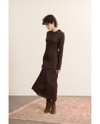 Braunes Tipi-Strickkleid