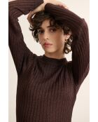 Braunes Tipi-Strickkleid