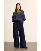 Marineblaue Samthose Voltaire