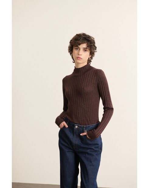 Pull Pistache marron