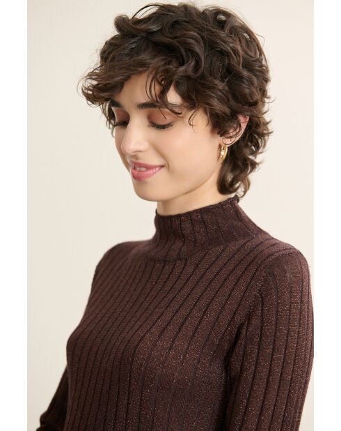 Pull Pistache marron