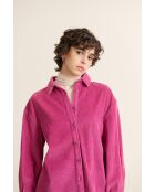 Chemise en velours Ben rose
