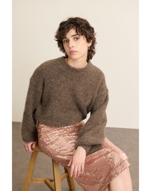 Pull Pissenlit marron