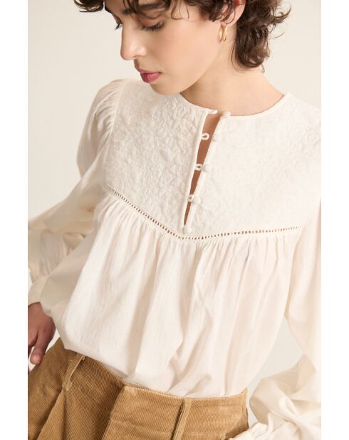 Blouse Berry blanche