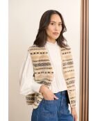 Beigefarbene Pola-Jacke
