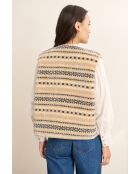 Beigefarbene Pola-Jacke