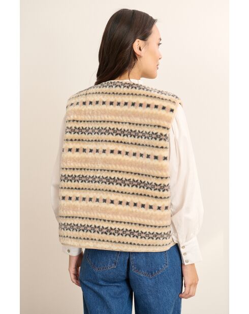 Beigefarbene Pola-Jacke