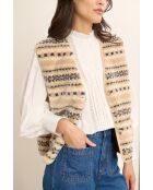 Beigefarbene Pola-Jacke