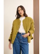 Manteau en velours Brandy kaki