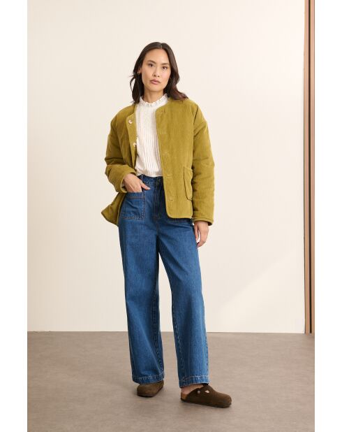 Manteau en velours Brandy kaki